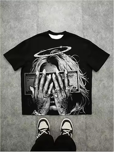 Camisetas Casuales de Verano para Hombre, Talla Grande, Estilo Holgado, Transpirables, 100% Algodón, de Alta Calidad, las Más Vendidas por Fabricantes Profesionales - Product Image 5