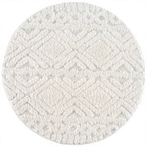 Alfombra de Baño Redonda de Algodón Afelpado de Primera Calidad con Diseño Geométrico Acolchado, Antideslizante, Respetuosa con el Medio Ambiente, con Reverso de Látex para Uso en el Hogar y Hoteles - Product Image 3