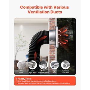 Copertura per Ventilazione a Parete in Acciaio Inox Premium da 6 Pollici, Griglia Quadrata per Condizionatore con Guarnizione in Gomma Fonoassorbente - Product Image 5