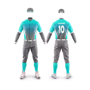 Popular Price Polyester Design Team Name Logo Number Printing <b>Button</b> Quick Dry Baseball Jersey Factory made Best Quality Custom - Product Image 6