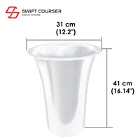 Vases à fleurs au design moderne en forme de trompette, seaux rustiques, style fermier, seau en plastique haut