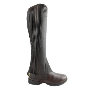 Custom Premium Genuine Leather Equestrian Horse Riding <b>Half</b> <b>Chaps</b> Unisex Men Women Adult Outdoor Horseback Riders Protective - Product Image 4