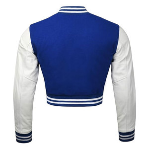 แจ็คเก็ตวาร์ซิตี้สำหรับผู้หญิง คุณภาพพรีเมียม ทำจากหนังและขนสัตว์ แจ็คเก็ตเบสบอลแบบ Letterman แขนยาว สไตล์คลาสสิกแบบวิทยาลัย แจ็คเก็ตบอมเบอร์ - Product Image 6