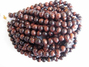 Cuentas de Jaspe Rojo Negro Natural, Redondas y Lisas con Orificio Grande, para la Fabricación de Joyería, GDS587 - Product Image 2