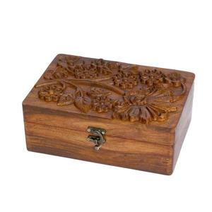 Decorative Wooden Hand carved Storage <b>Box</b> For Jewelry <b>Keepsakes</b> & Vanity Storage Handmade Vintage Wooden <b>Box</b> For Wedding Gifting - Product Image 3