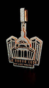 Pass Diamond Tester Moissanite Trap Houses Colgante Joyería Fábrica Custom 925 Silver Rose Gold Plated Iced Out Rappers para hombres - Product Image 4