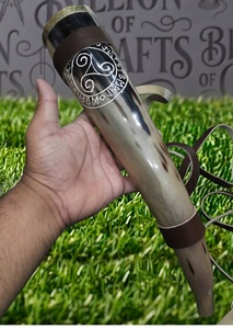 Cuerno de Búfalo Natural Personalizado, Cuerno para Soplar Hecho a Mano, Instrumento Musical Estilo Vikingo, Fabricante - Product Image 6