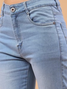 Abdul Royal World Export Women's <b>Boot</b> Cut Regular Fit Indigo Denim Jeans Vintage Blue Mid Blue Ice Blue Pale Blue Faded Washed - Product Image 5