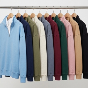 Sweat-shirt à capuche zippé coupe classique vierge 100% coton molletonné uni personnalisable par impression et broderie automne écologique - Product Image 6