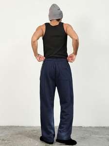 Pantalones de Algodón de Pierna Ancha para Hombre, Cintura Elástica, Casuales, Verdes, Transpirables, con Bolsillos Laterales, Tejido de Invierno, Nueva Colección 2026 - Product Image 4
