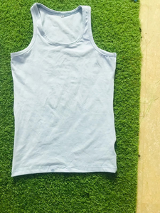 Premium Casual Ribbed <b>Crop</b> <b>Men</b> Tank <b>Top</b> Summer Quick Dry Breathable O-Neck Solid Knitted Style OEM Custom Front Polyester/Cotton - Product Image 6