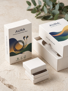 Caja de Papel Reciclable, Caja de Regalo Plegable con Impresión Personalizada para Auriculares y Electrónica de Consumo - Product Image 2