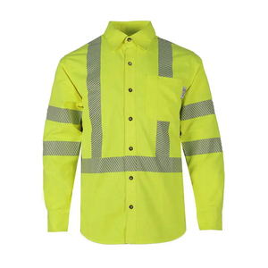 Camisa de Trabajo Profesional Reflectante e Impermeable de Algodón y Poliéster, Manga Larga, Ropa de Seguridad de Alta Visibilidad, Logotipo Personalizado - Product Image 4