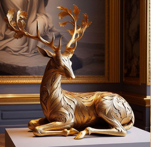 Figura de vaca y ternero en latón pulido con exquisitos motivos florales, disponible a precios de mayorista. - Product Image 6