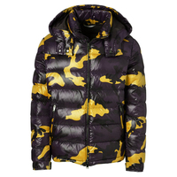 Veste matelassée à imprimé camouflage, à capuche, grande taille, unisexe, pour l'hiver, logo personnalisé, vente en gros, veste résistante au vent