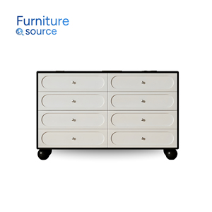 Armoire de rangement moderne en MDF mélaminé pour salon avec étagères réglables et finition imitation bois pour meubles de maison américains - Product Image 1