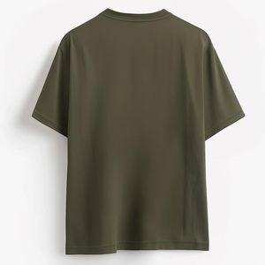 Camiseta de algodón con hombros caídos para hombre, estilo oversized, personalizable con logo, streetwear, corte holgado, alta calidad, para uso diario y moda. - Product Image 1