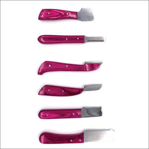 Nouvel arrivage : Ensemble de couteaux de toilettage pour animaux de compagnie en acier inoxydable de luxe avec manche antidérapant, garantie à vie, Classe I C - Product Image 6