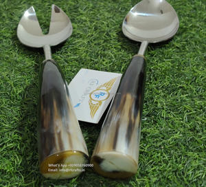 Rfcraft haute qualité corne cuillère salade ensemble couverts couverts pour Table à manger organisateur dans les hôtels et Restaurants - Product Image 1