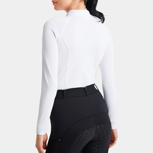 Camiseta de Equitación Profesional para Mujer, de Alta Elasticidad, Transpirable, Manga Larga, Ajustada, para Entrenamiento - Product Image 2