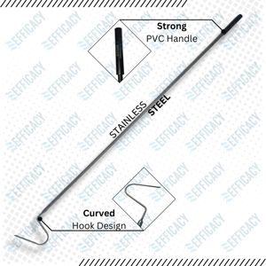 Pértiga de rescate para serpientes y reptiles de 92 cm (36 pulgadas) con gancho desmontable de acero inoxidable. - Product Image 3