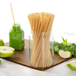 Pailles en canne à sucre biodégradables, pailles à boire jetables compostables pour la maison, les restaurants, les fêtes - Product Image 1