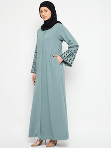 เดรสคาร์ดิแกนแขนยาวสำหรับผู้หญิงมุสลิมสไตล์ตะวันออกกลางดั้งเดิมชุดเดรสคาร์ดิแกนพิมพ์ลายผ้าอาบายา - Product Image 2