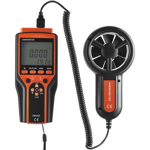 Anemometro Digitale per Velocità e Temperatura dell'Aria con Design Separato, Range 14-140F e Schermo LED - Product Image 1