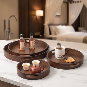 Plateau de rangement en bois naturel de qualité supérieure, fait main, pour cuisine, maison, bureau, salle de bain et utilisation sur table, en vente - Product Image 1
