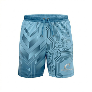 New Design Men's Solid Front Drawstring Custom Logo Gym Shorts Workout Summer Quick Dry Breathable Casual Shorts Pockets - Product Image 2