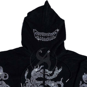 Sweat-shirts à capuche pour hommes en coton mélangé, style nouveau, avec strass, les plus vendus en ligne, faible MOQ - Product Image 6