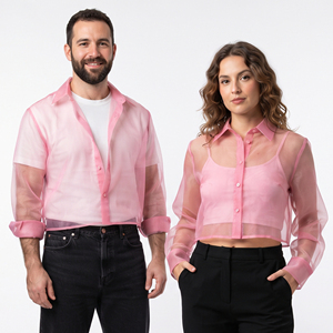 Wholesale See Through Sexy <b>Shirt</b> Women 100% Polyester Sheer <b>Mesh</b> <b>Shirts</b> Ladies Turn Down Collar Transparent <b>Shirt</b> Unisex - Product Image 1