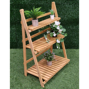 Support à plantes en bois massif de qualité supérieure, pour intérieur, extérieur, jardin, balcon, étagère de présentation pour pots de fleurs, prix de gros - Product Image 2