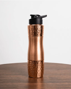 OTSAK Premium Eco-Friendly Modern Luxury Shine Hammered Copper <b>Sipper</b> Water <b>Bottle</b> Lid Stocked Portable Office Outdoor Camping - Product Image 1