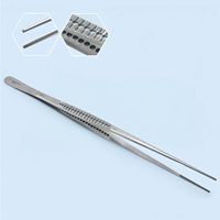 Pinces à tissus vasculaires DeBakey en acier inoxydable allemand, 12 pouces, 2 mm, à mâchoires atraumatiques, instruments chirurgicaux cardiovasculaires