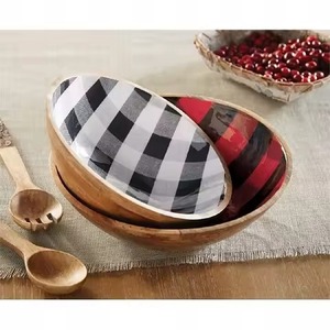 Hot Sale Wholesale <b>Large</b> <b>Salad</b> & Fruit Serving <b>Bowl</b> Highly Durable Disposable Household Wooden Dough Woven Wood High Quality - Product Image 6