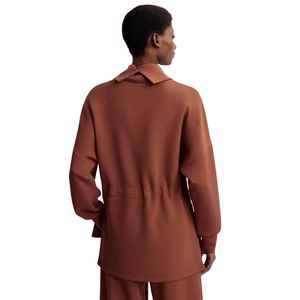 Nueva Llegada, Sudadera Extra Grande Personalizada con Parches Invernales para Mujer, Cintura Ajustada, Cuello Alto Irregular, 100% Algodón - Product Image 2