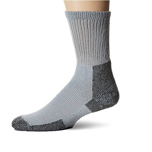 Chaussettes pour hommes en coton et élasthanne, tricotées, absorbant la transpiration, couleur unie, sport, automne - Product Image 1