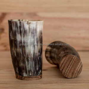 Premium Natural Drinking Horn <b>Stitched</b> Leather <b>Holder</b> And Strap Personalized Viking Mead Horn - Product Image 5