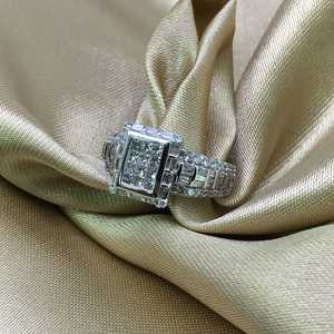 Bague de fiançailles et de mariage en diamant blanc naturel rond et taille princesse de 1,42 ct pour femme, en argent sterling 925, vente en gros - Product Image 4