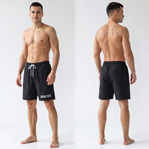 Shorts de sport pour hommes imprimés sur mesure, taille à cordon, séchage rapide, écologiques, pour la course et l'entraînement - Product Image 4