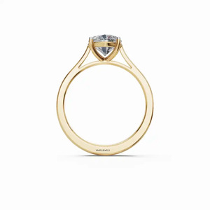Anillo de Compromiso y Boda con Diamante Cultivado en Laboratorio Certificado por IGI para Mujer, Estilo Clásico en Oro Amarillo de 10K, 14K, 18K, Plata 925, 935 - Product Image 4
