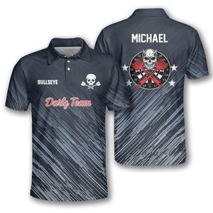 เสื้อพิมพ์ลายดิจิตอล 3 มิติ ลายเป้าปาลูกดอก สำหรับผู้ชายและเด็ก เสื้อเจอร์ซีย์ปาลูกดอก พิมพ์ลายทั่วตัว รับผลิตแบบ OEM และ ODM - Product Image 1