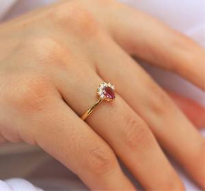 Emerald Oval Cut Vintage IGI Certified 925 Sterling Silver 14K Gold Plated February Birthstone Halo Promise Engagement <b>Ring</b> for - Product Image 2