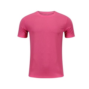 T-shirt décontracté pour homme, bleu, à manches courtes, col rond, coupe oversize, séchage rapide, respirant, écologique, en polyester/coton tricoté, couleur unie - Product Image 5