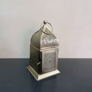 Artisan Design Moroccan Iron Decorative <b>Lantern</b> with <b>Gold</b> Finish for Home Decoration - Product Image 5