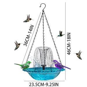Bassin métallique bien formé pour oiseaux, offrant une grande surface pour qu'ils puissent sauter et boire, une création exceptionnelle par BLUE RIBBON. - Product Image 4