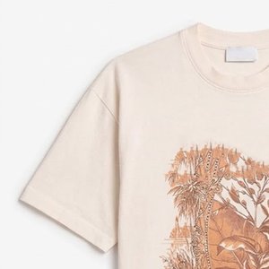 Nuevas camisetas beige para hombre RTS Custom DTF Logo, de alta calidad, de algodón y poliéster, transpirables, estilo streetwear informal para hombre. - Product Image 6