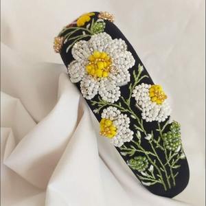 Latest <b>beaded</b> Elegant Trendy Beads Embroidery Hairband Custom Size Girls/Women Export Quality <b>Headband</b> in India - Product Image 2