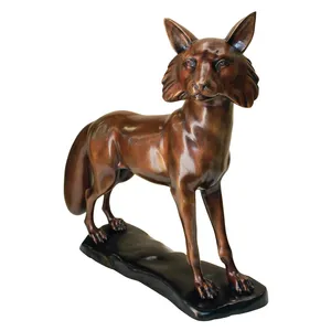 Bronze Dog Figurine Animal Sculpture Casting Art Collectible Decorative <b>Statue</b> - Product Image 4